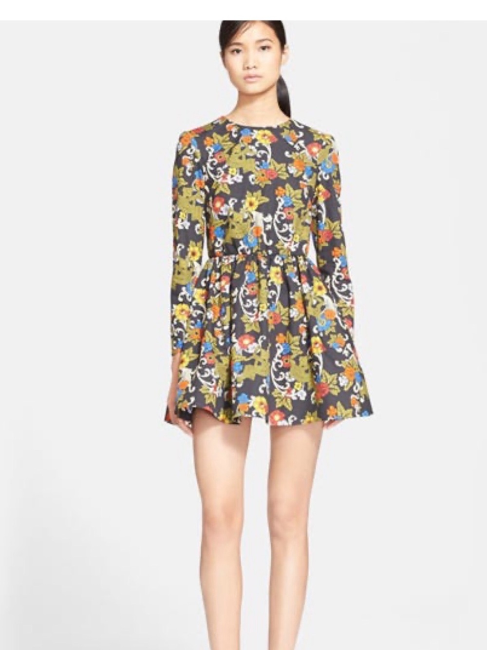 Vivetta Eris Long Sleeved Flower Dress